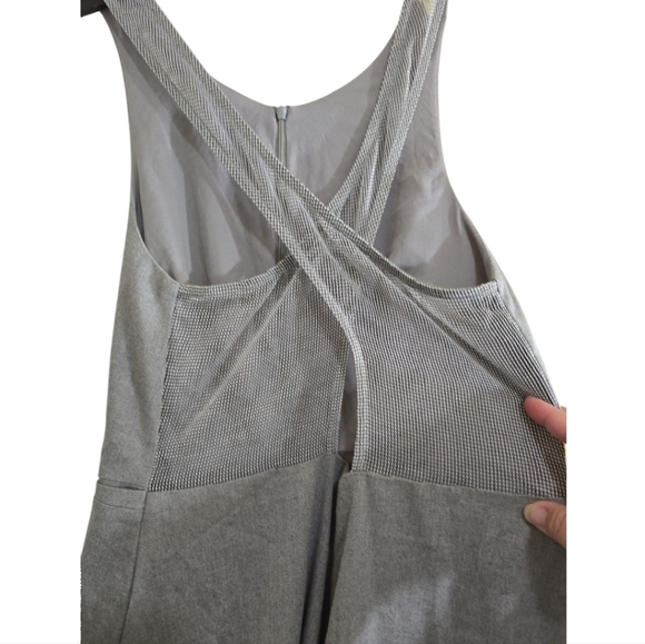 Vivian Chan McKenna Jumpsuit Medium Wide Leg Crop Culotte Mesh Cross Back - Picture 11 of 14